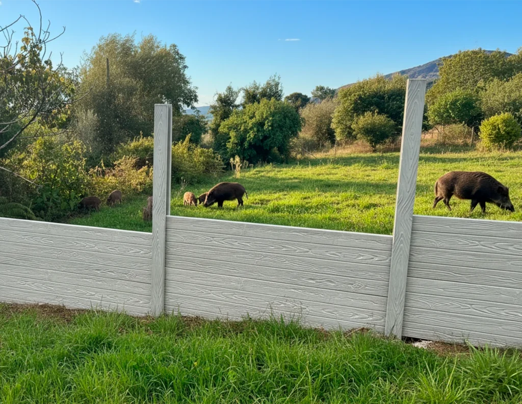 Instalação de vedação modular em ambiente rural