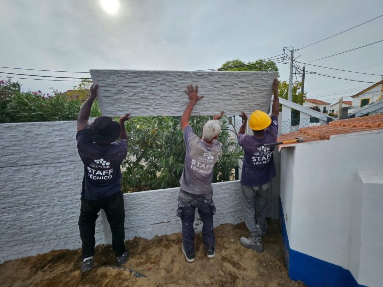 Vedação modular de uma moradia